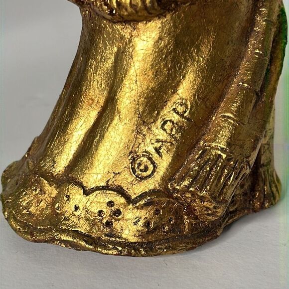 Vintage ARP Paper Mache Light‎ Figurine Musicians Gold Gilt 6” Japan Set of 6 - Picture 12 of 12